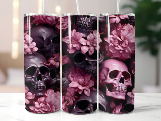 Pink Skulls 20oz Tumbler