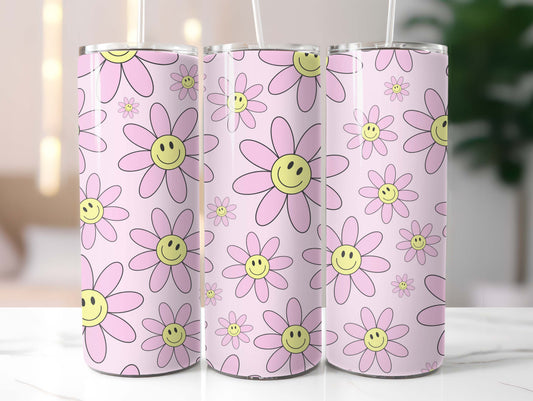 Pink Flowers 20oz Tumbler