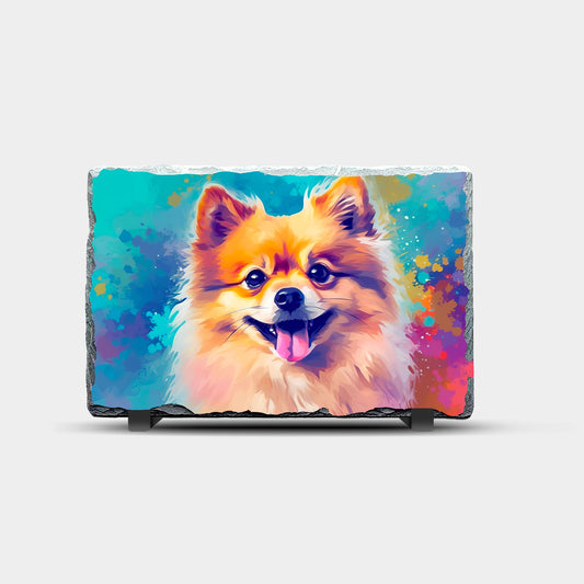 Pomeranian Design Printed Rock Slate
