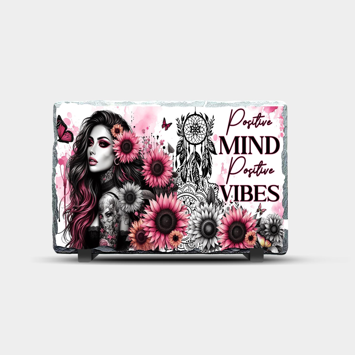 Positive Minds Design Printed Rock Slate