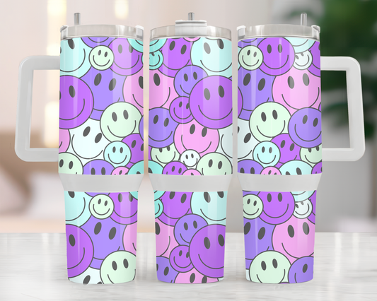 Purple Faces 40oz Tumbler