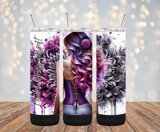 Strong Purple Woman 20oz Bluetooth Speaker Tumbler