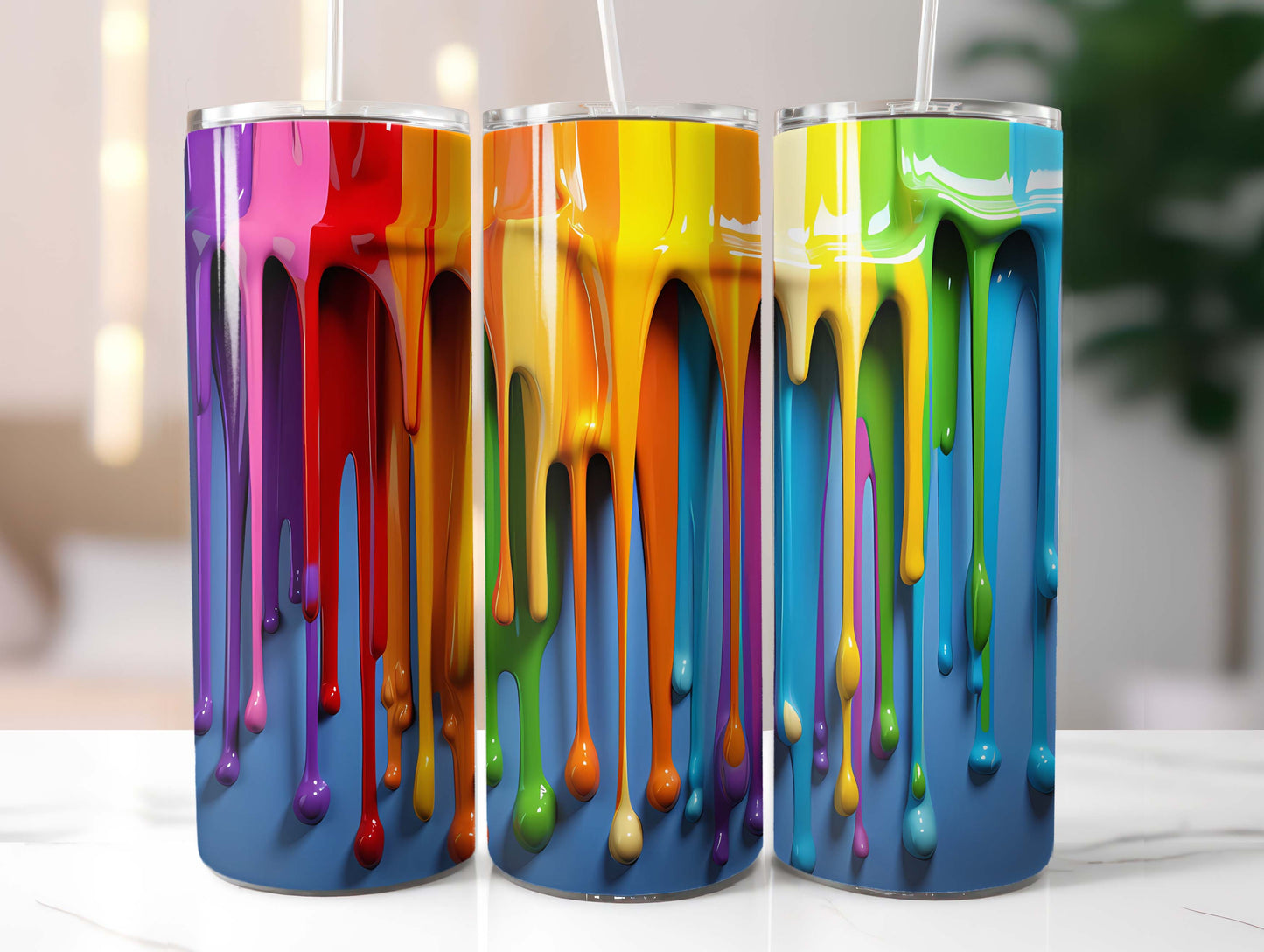 Rainbow Drip 20oz Tumbler