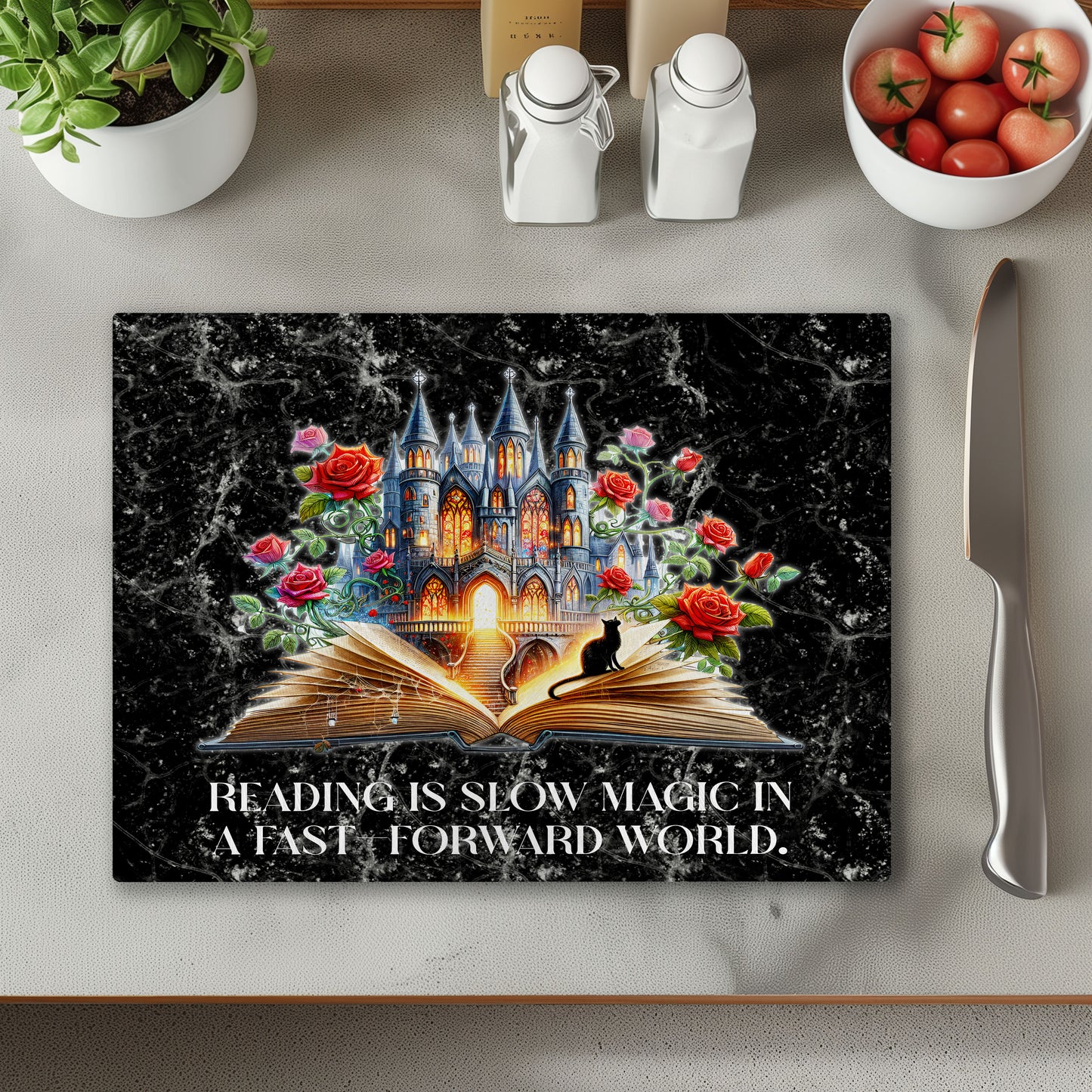 Reading Chopping Cutting Board or Coaster