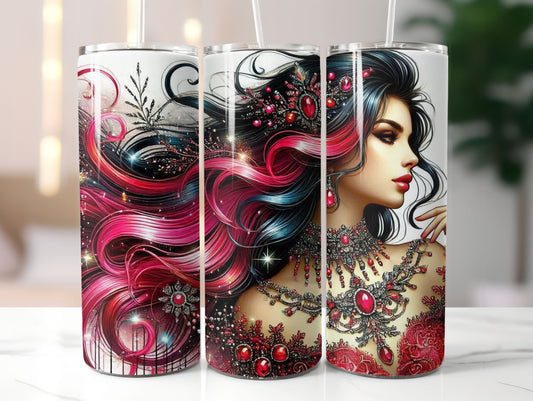 Red Hair Woman Design 20oz Tumbler