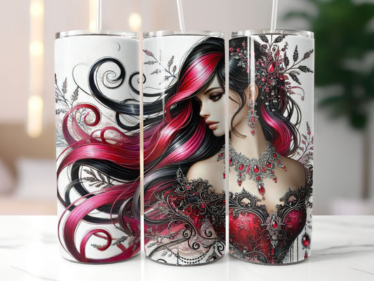 Red Hair Woman 1 Design 20oz Tumbler