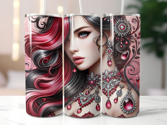 Red Hair Woman 5 Design 20oz Tumbler