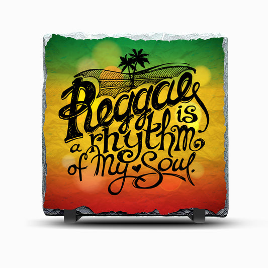 Reggae Design Printed Rock Slate