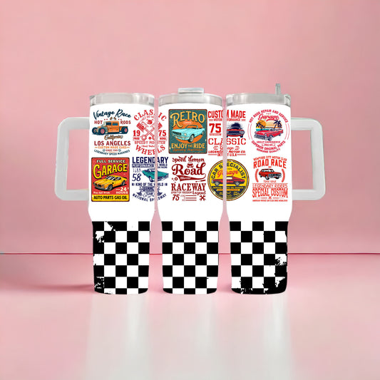 Retro Car Garage 40oz Tumbler