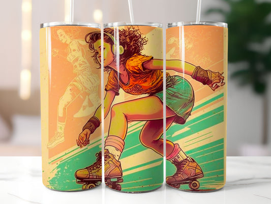 Retro Roller Skates Design 20oz Tumbler