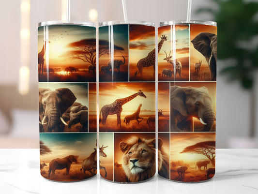 Safari Animals 20oz Tumbler