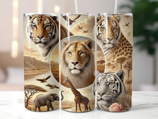 Safari Animals (2) 20oz Tumbler