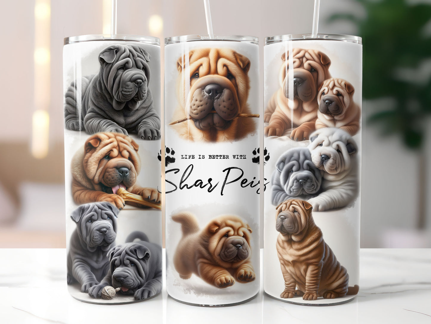 Shar Pei Dog Life is Better with 20oz Tumbler