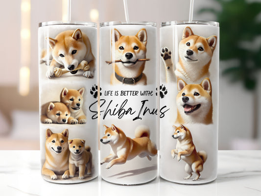 Sheba Inu Dog Life is Better with 20oz Tumbler