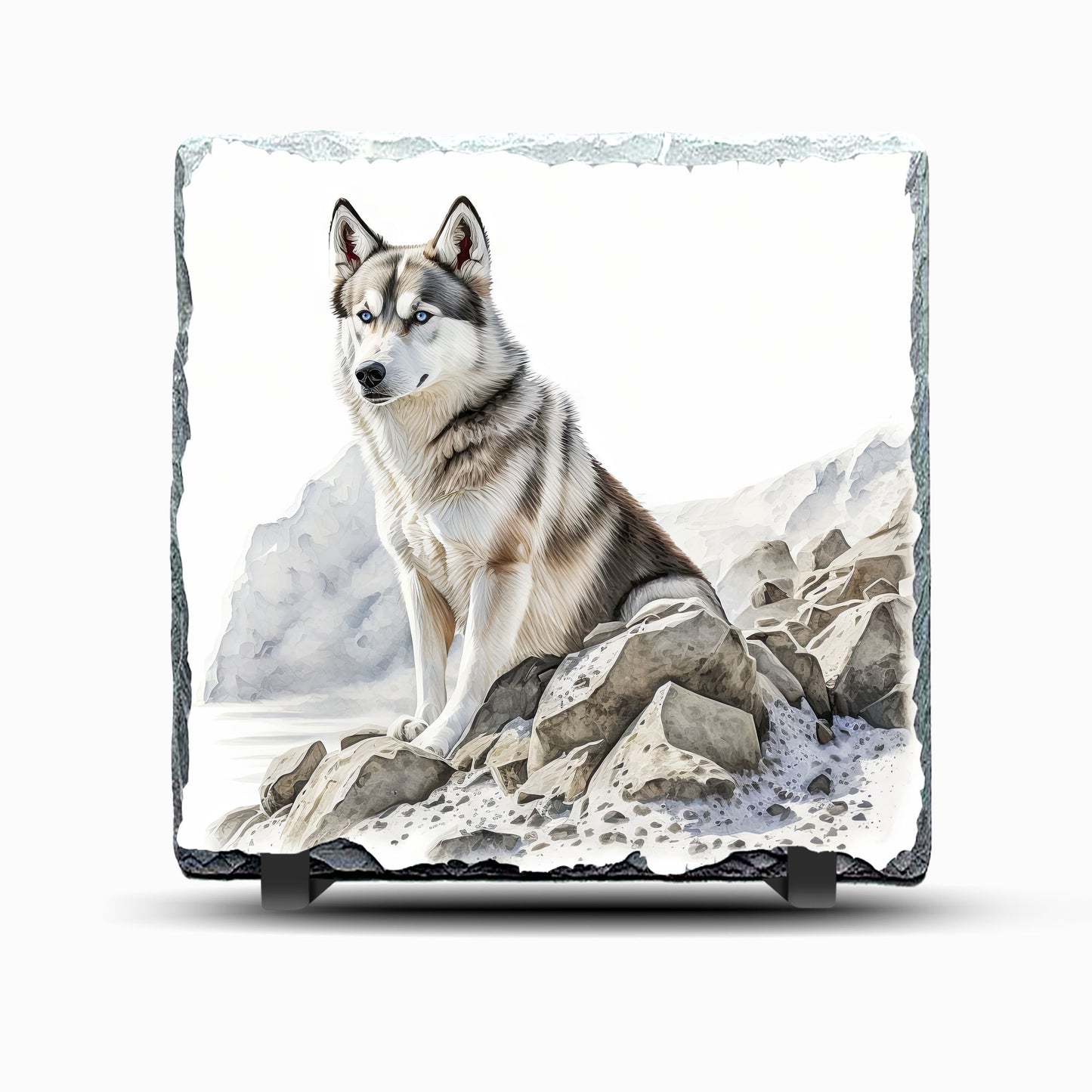 Siberian Huskey Design Printed Rock Slate