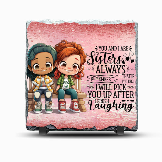 Sisters Design 1 Printed Rock Slate