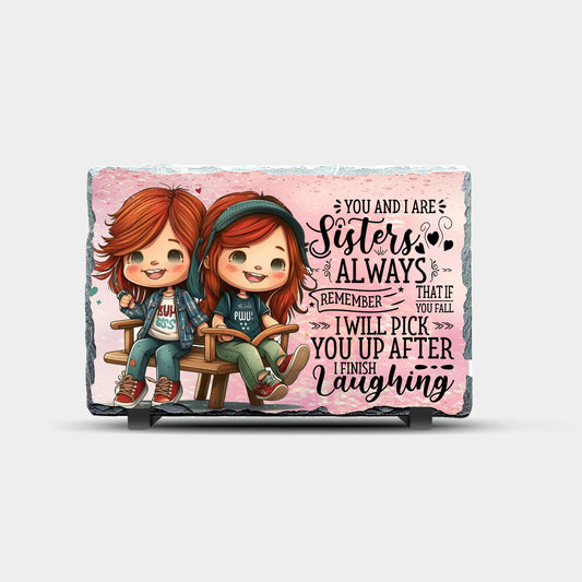 Sisters Design 3 Printed Rock Slate