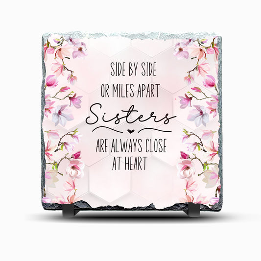 Sisters Side by Side Design Printed Rock Slate