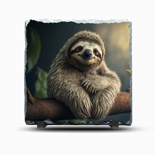 Sloth Design Printed Rock Slate