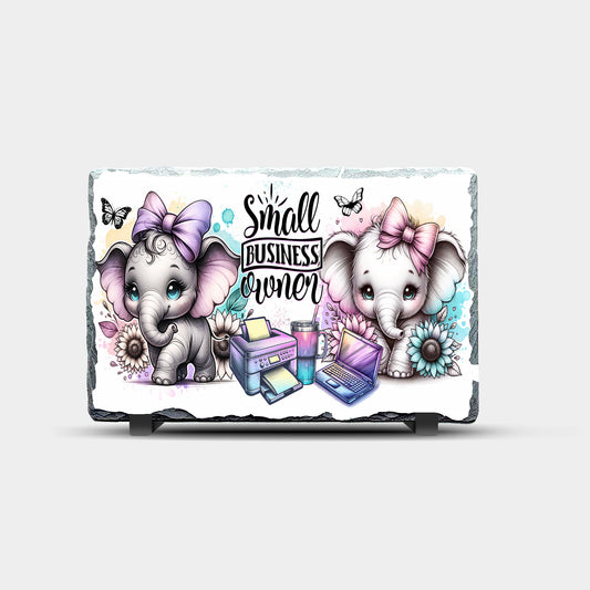 Small Business Owner Design Printed Rock Slate