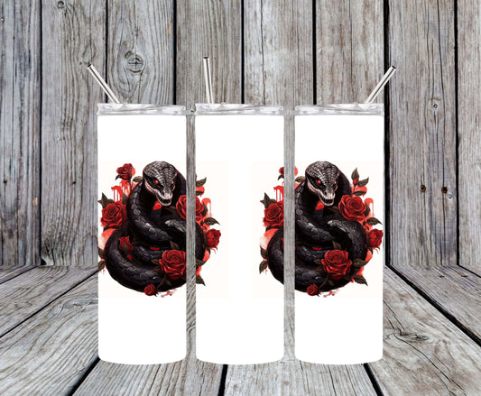 Snake and Roses 20oz Tumbler