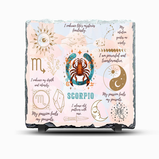 Star Sign Scorpio Design Printed Rock Slate