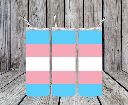 Transgender Pride Flag Design 20oz Tumbler