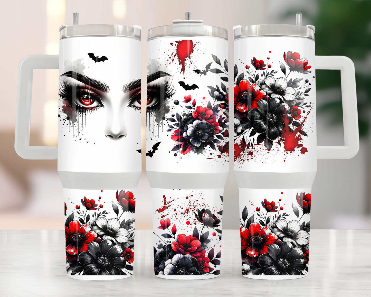 Eyes Bats Roses 40oz Tumbler
