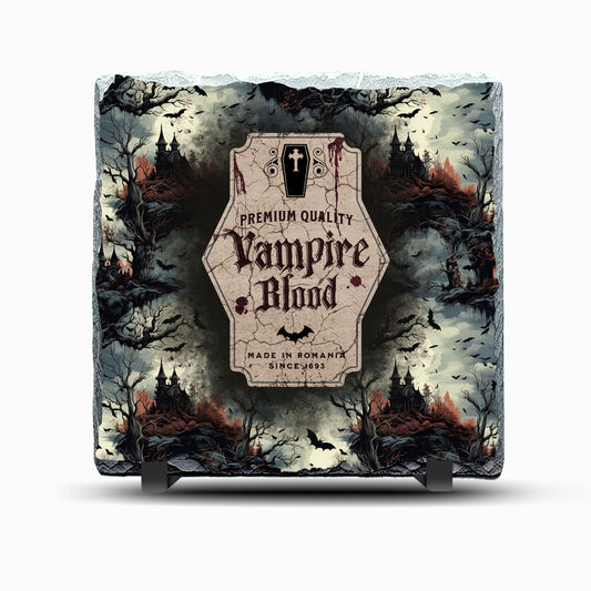 Vampire Blood Design Printed Rock Slate