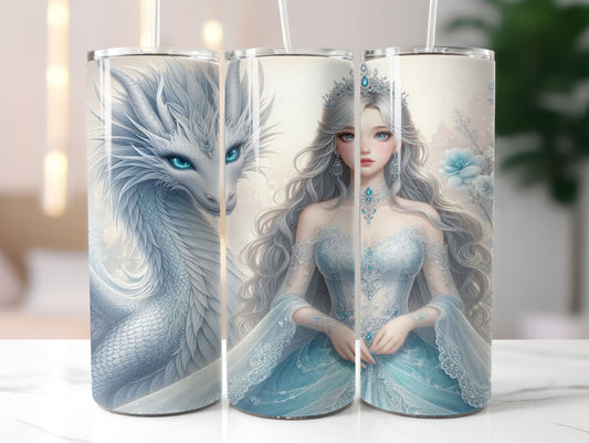 White Dragon (3) 20oz Tumbler