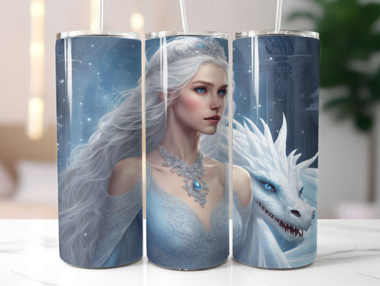 White Dragon (13) 20oz Tumbler