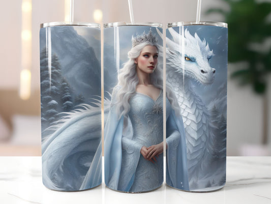 White Dragon (10) 20oz Tumbler