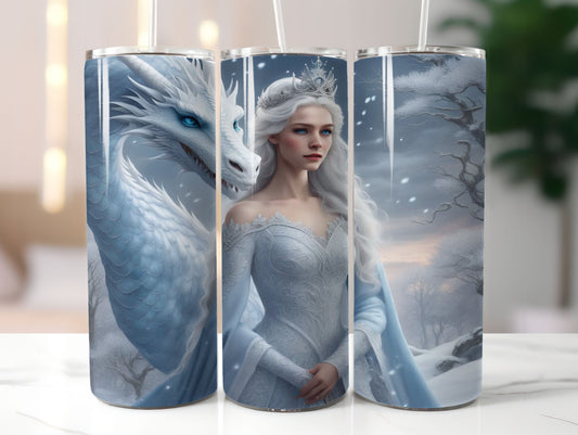 White Dragon (11) 20oz Tumbler
