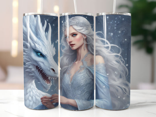 White Dragon (12) 20oz Tumbler