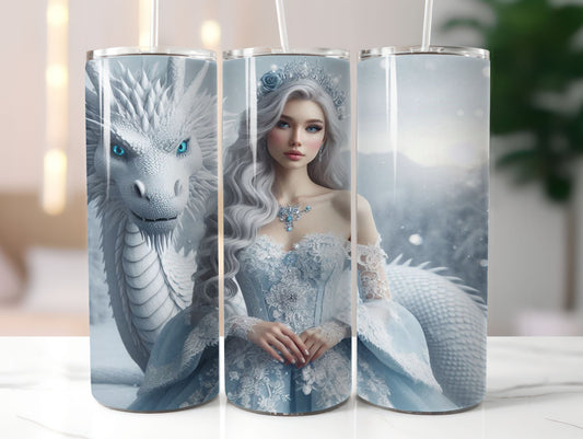 White Dragon (6) 20oz Tumbler