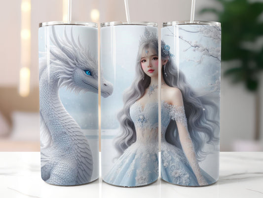 White Dragon (7) 20oz Tumbler