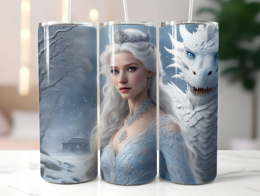 White Dragon (9) 20oz Tumbler