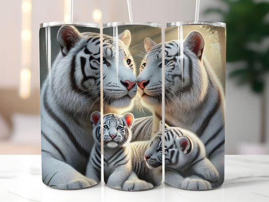 White Tiger Family (1) 20oz Tumbler