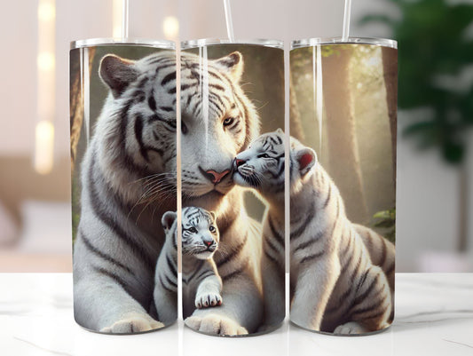 White Tiger Family (2) 20oz Tumbler