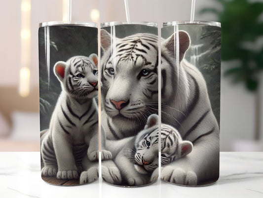 White Tiger Family (3) 20oz Tumbler