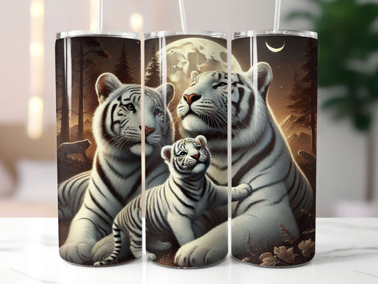 White Tiger Family (5) 20oz Tumbler