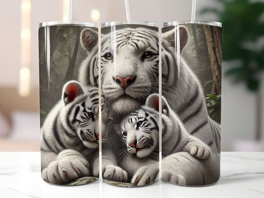 White Tiger Family (6) 20oz Tumbler