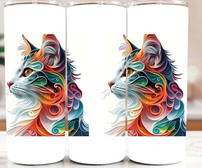 Abstract Cat 20oz Tumbler