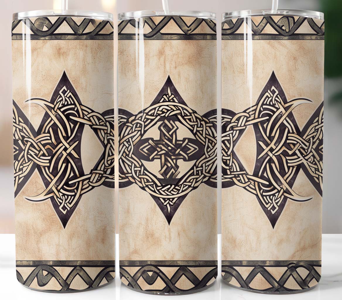Cream Celtic 20oz Tumbler