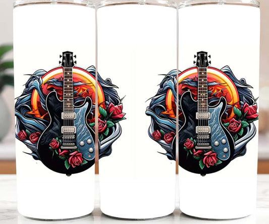 Guitar and Roses 20oz Tumbler