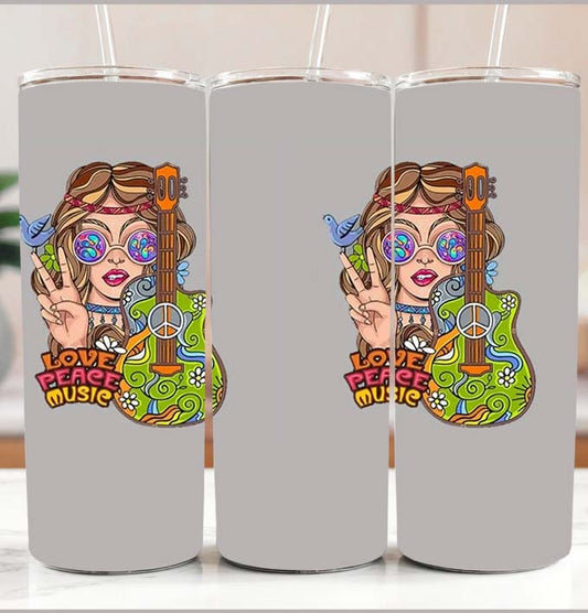 Love Peace Music 20oz Tumbler