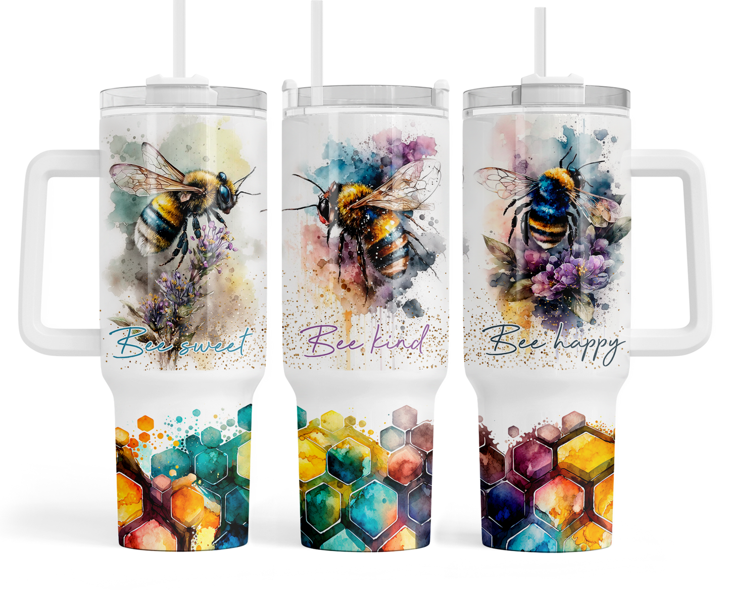 Bee Happy 40oz Tumbler