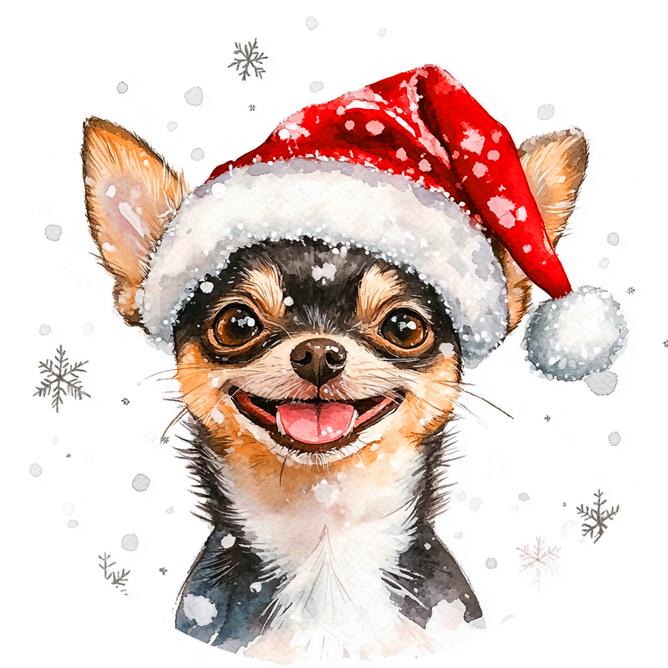 Dog (19) Round Christmas MDF Ornament