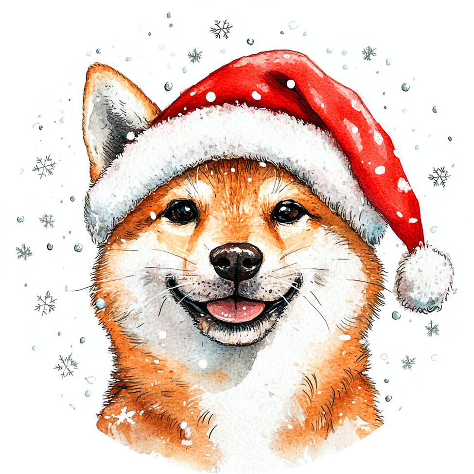 Dog (20) Round Christmas MDF Ornament