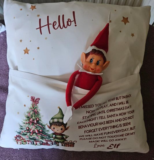 Elf Cushion 'Hello'